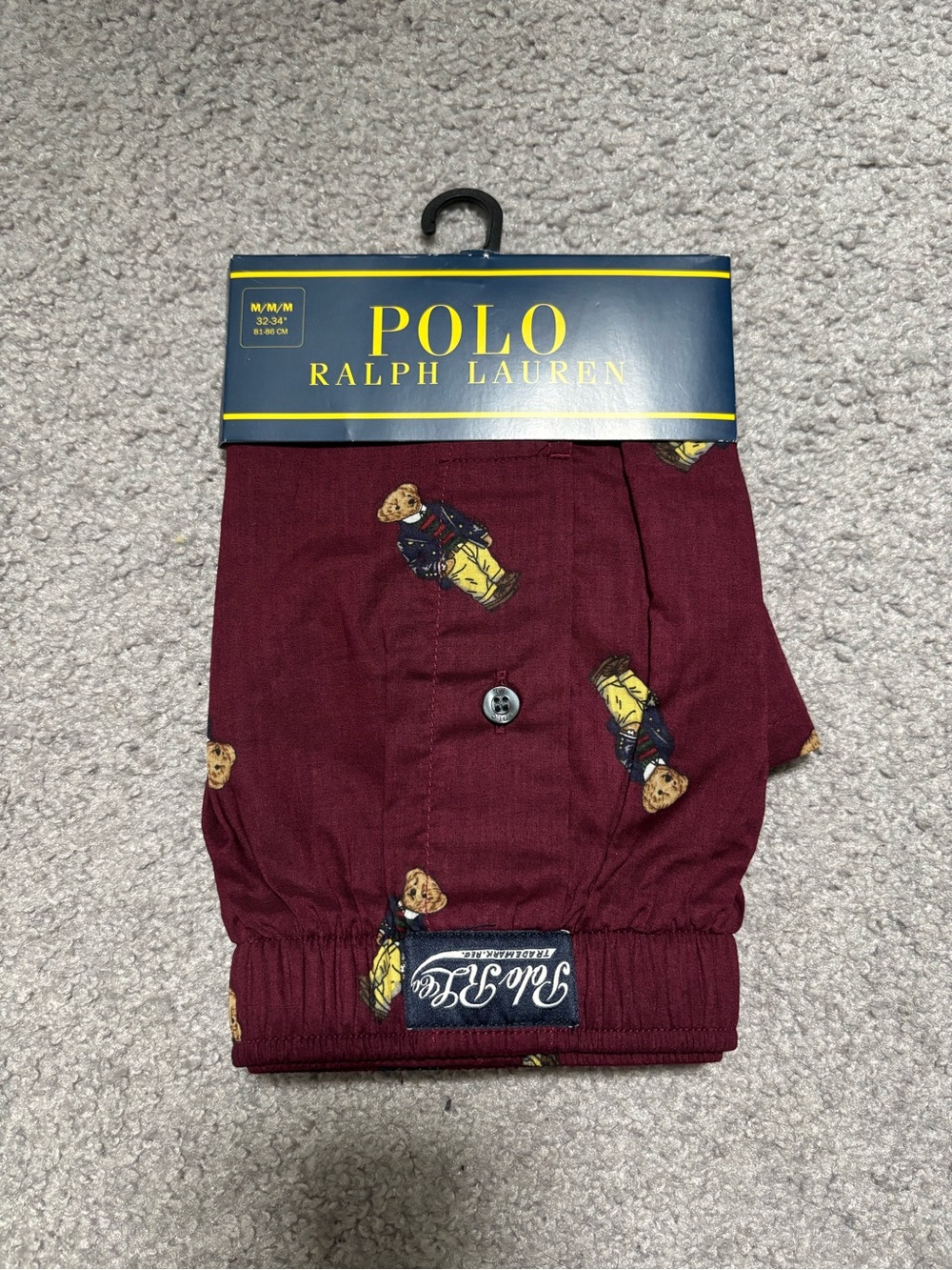 Polo Ralph Lauren Holiday Bear Printed Woven Single-Button Fly Boxers